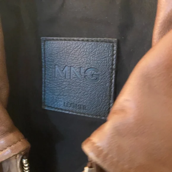 Mango Brown Leather Outerwear - Picture 3 of 3